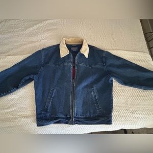 Vintage Pendleton Denim Jacket with Buffalo Pattern Size Large